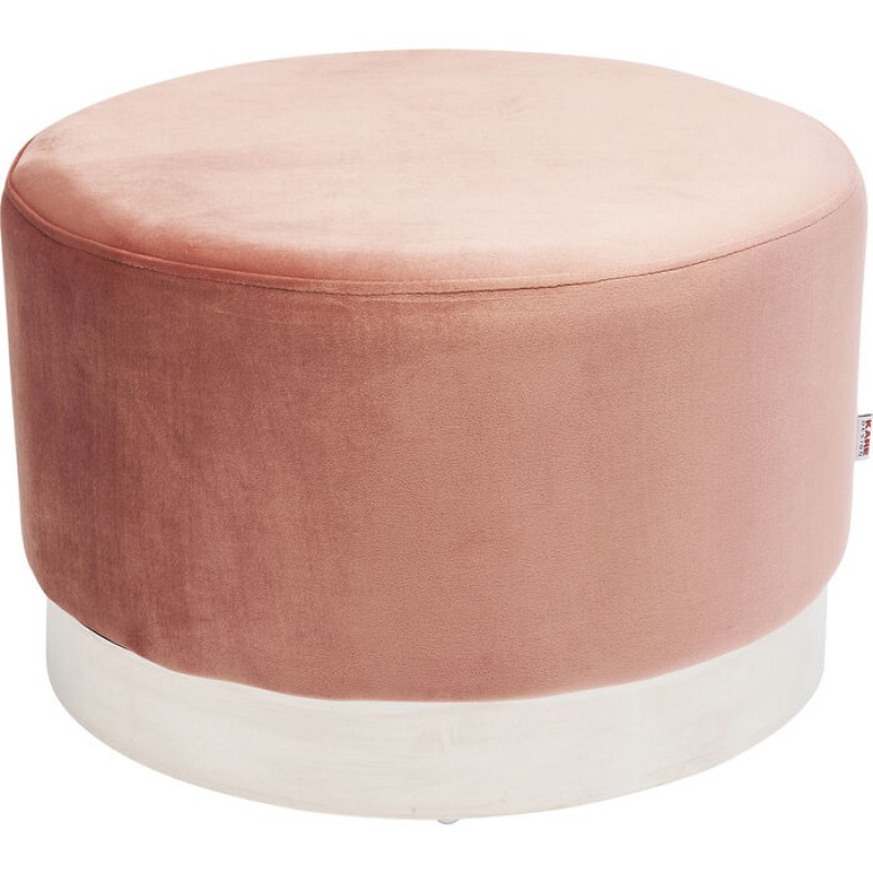 Stool Cherry Mauve Silver Ø55cm